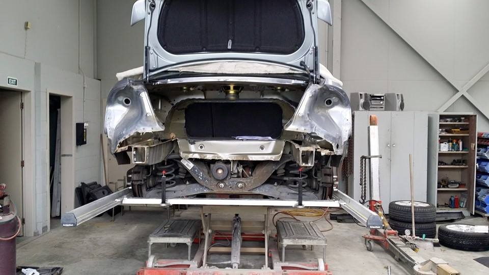 Upper Hutt panel beaters restoring accident damaged car